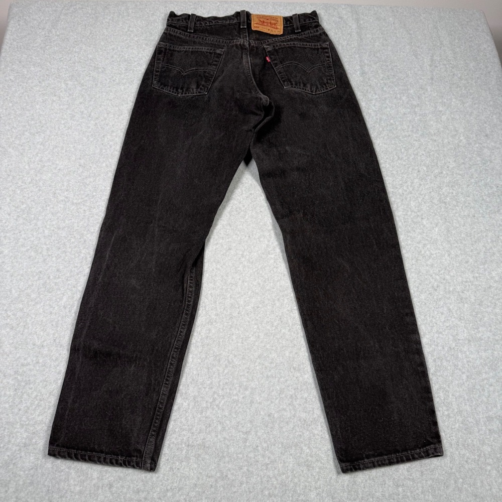 Vintage 90s 1997 Levis 550 Relaxed Fit Black Jeans Made in USA 31x32 Grunge